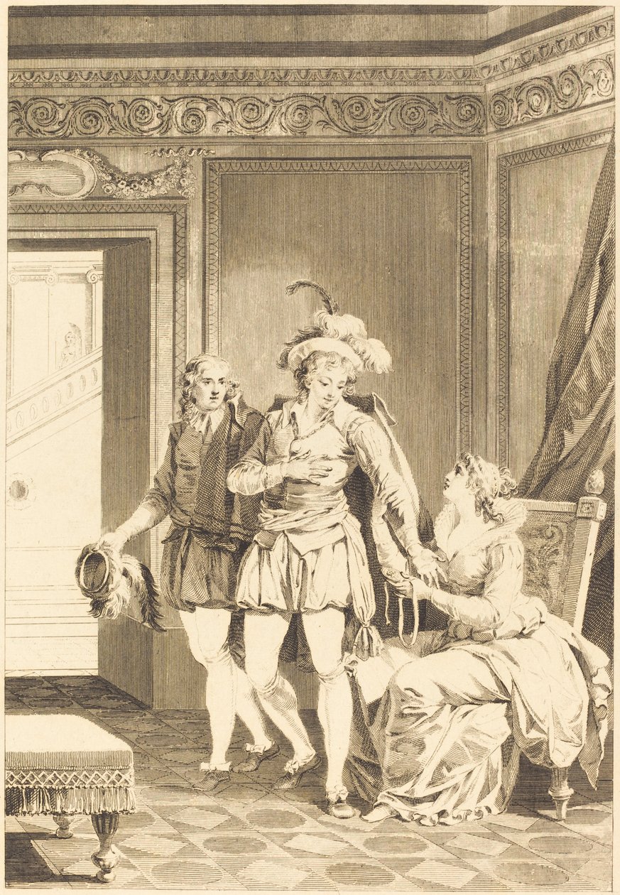 Joconde: Le départ - after Jean Jacques François Le Barbier I