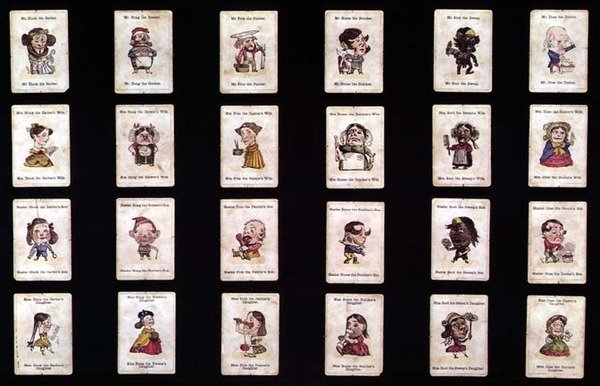 Familles heureuses, jeu de cartes, basé sur des dessins de John Tenniel, vers 1860 - after John Tenniel