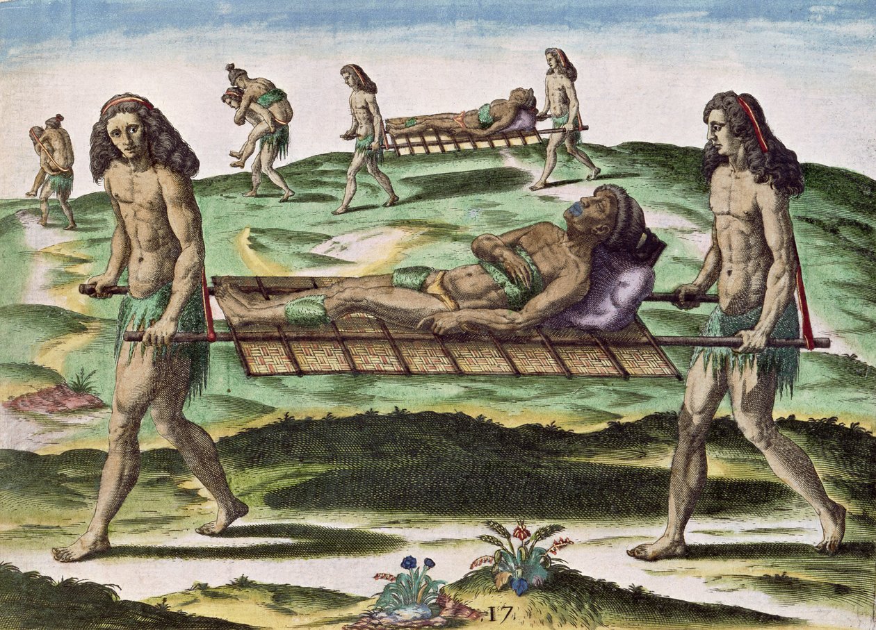 Hermaphrodites transportant les blessés, de 