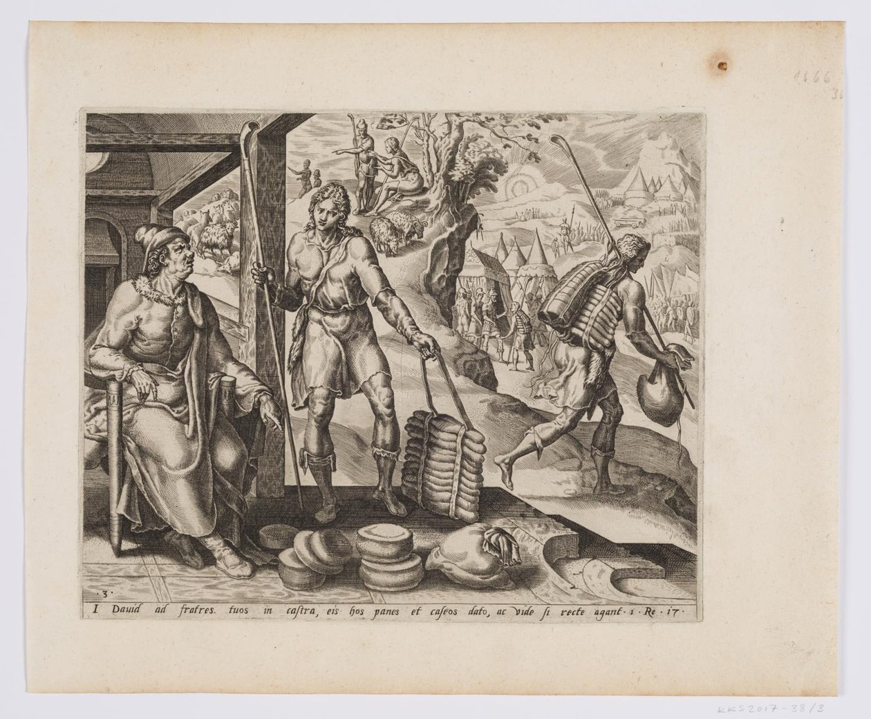 Jesse envoyant David avec des présents à ses frères - after Maarten van Heemskerck