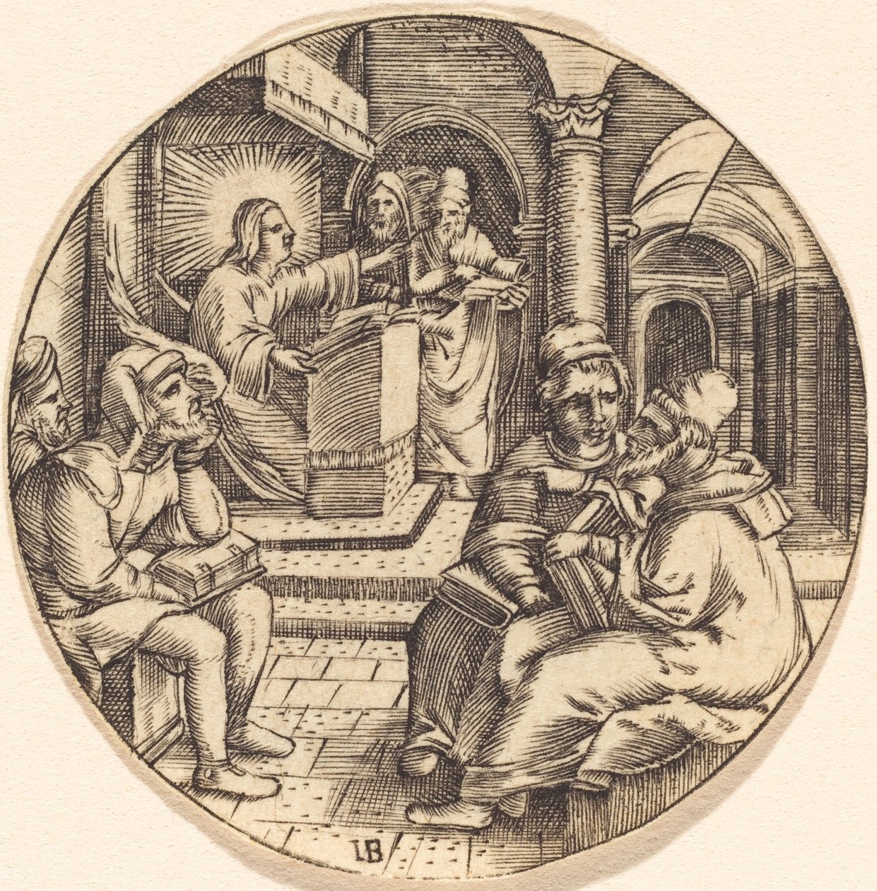 Jésus prêchant dans le temple - after Master IB