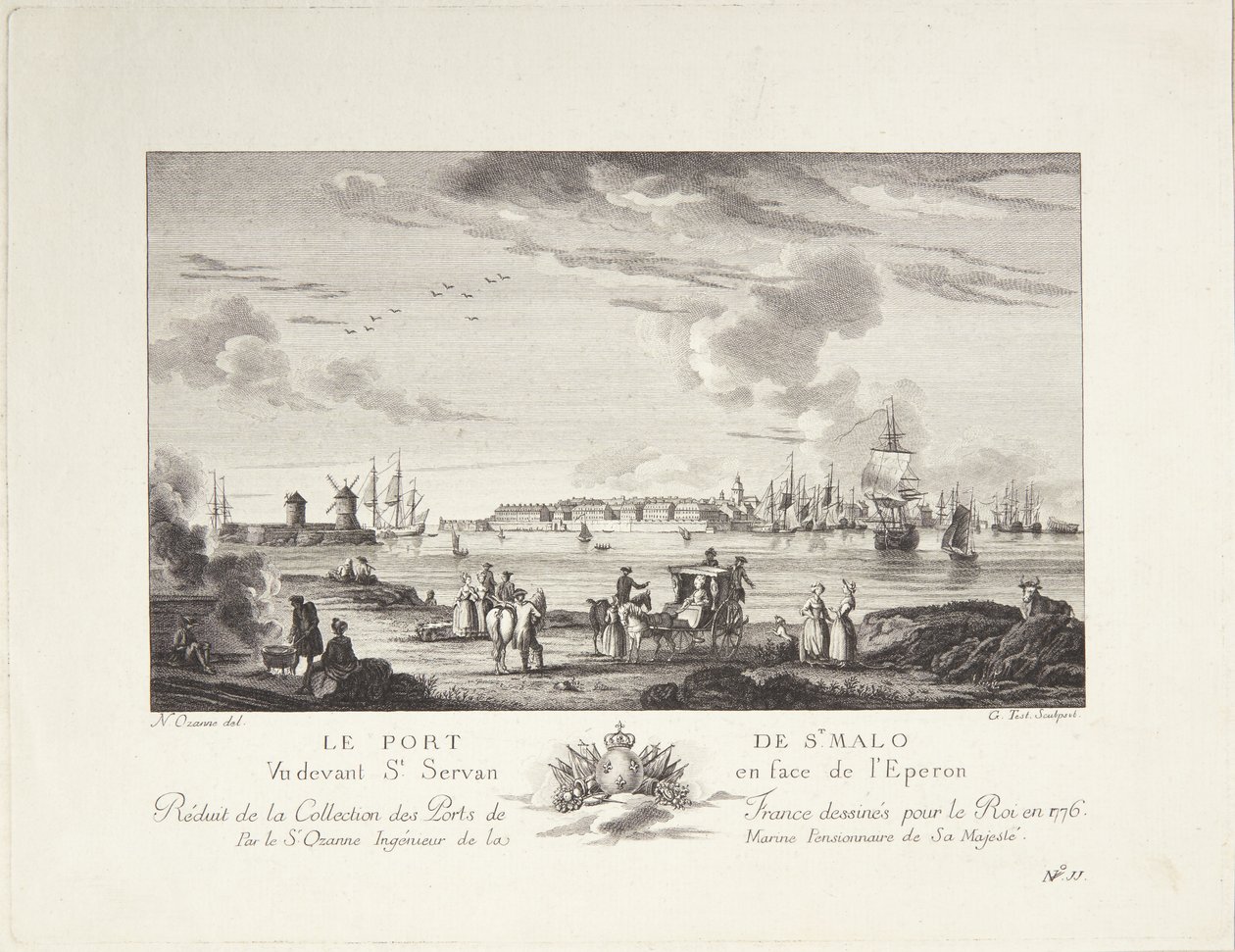 Le port de St. Malo - after Nicolas Marie Ozanne