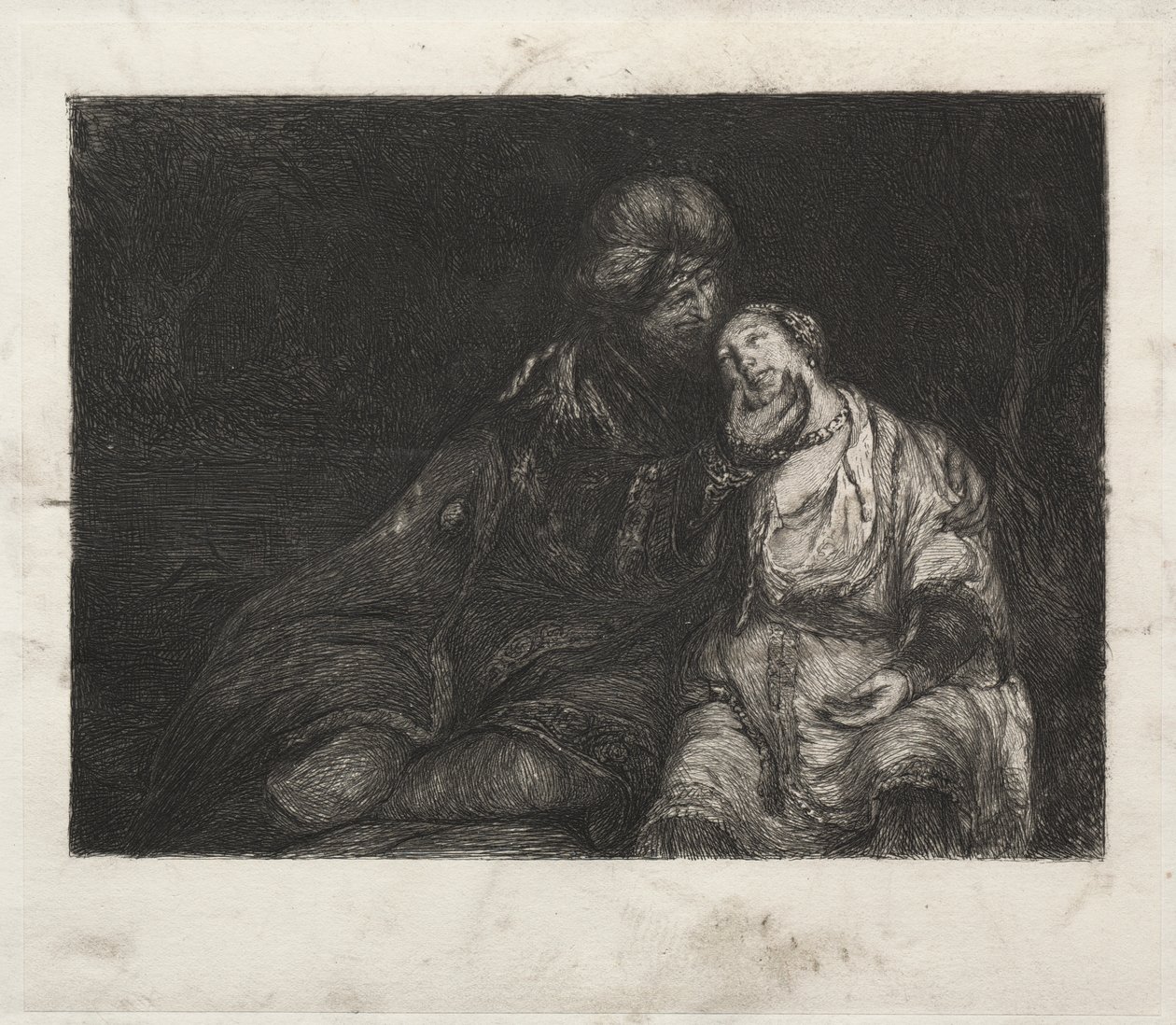 Deux Figures - after Rembrandt van Rijn
