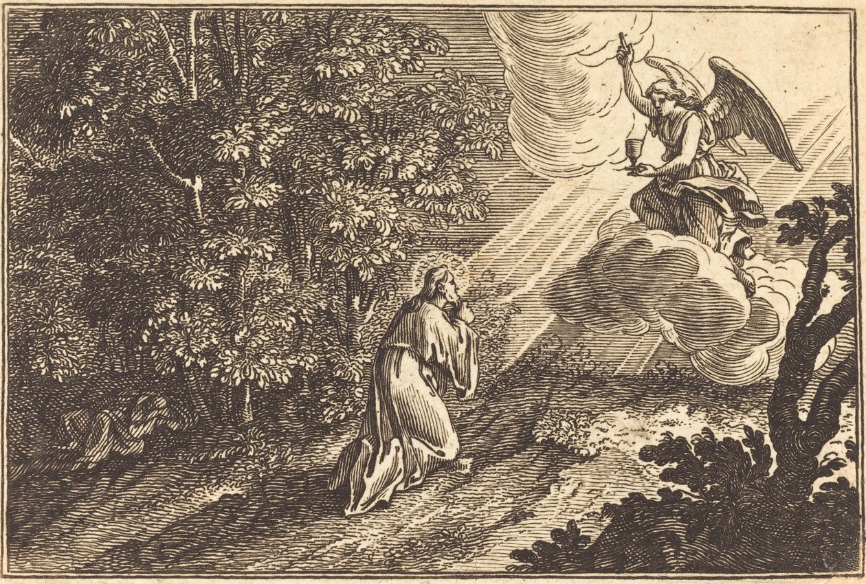 Christ priant sur le mont des Oliviers - after Sébastien Le Clerc I