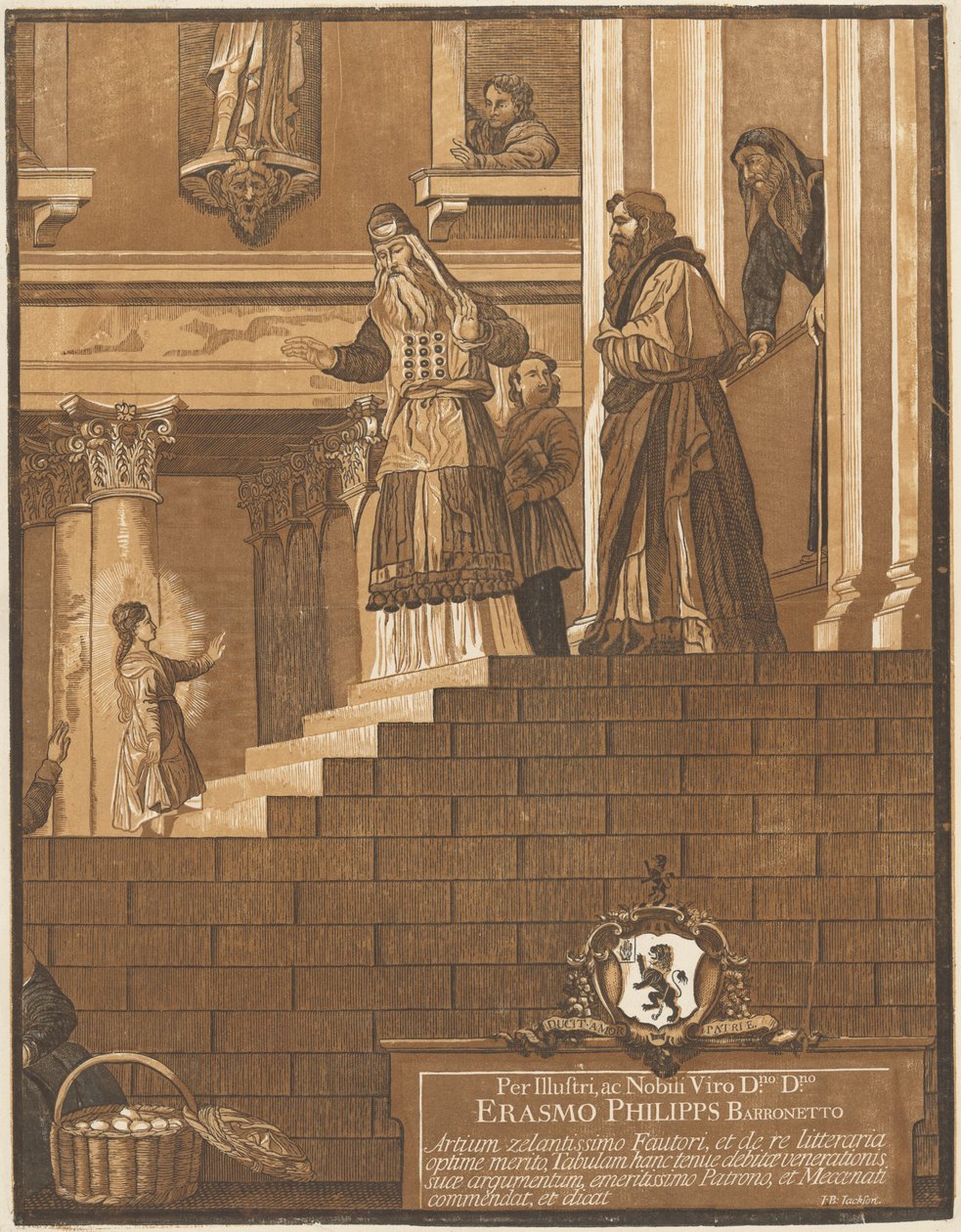 Présentation de la Vierge au Temple (Panneau droit) - after Titian John Baptist Jackson