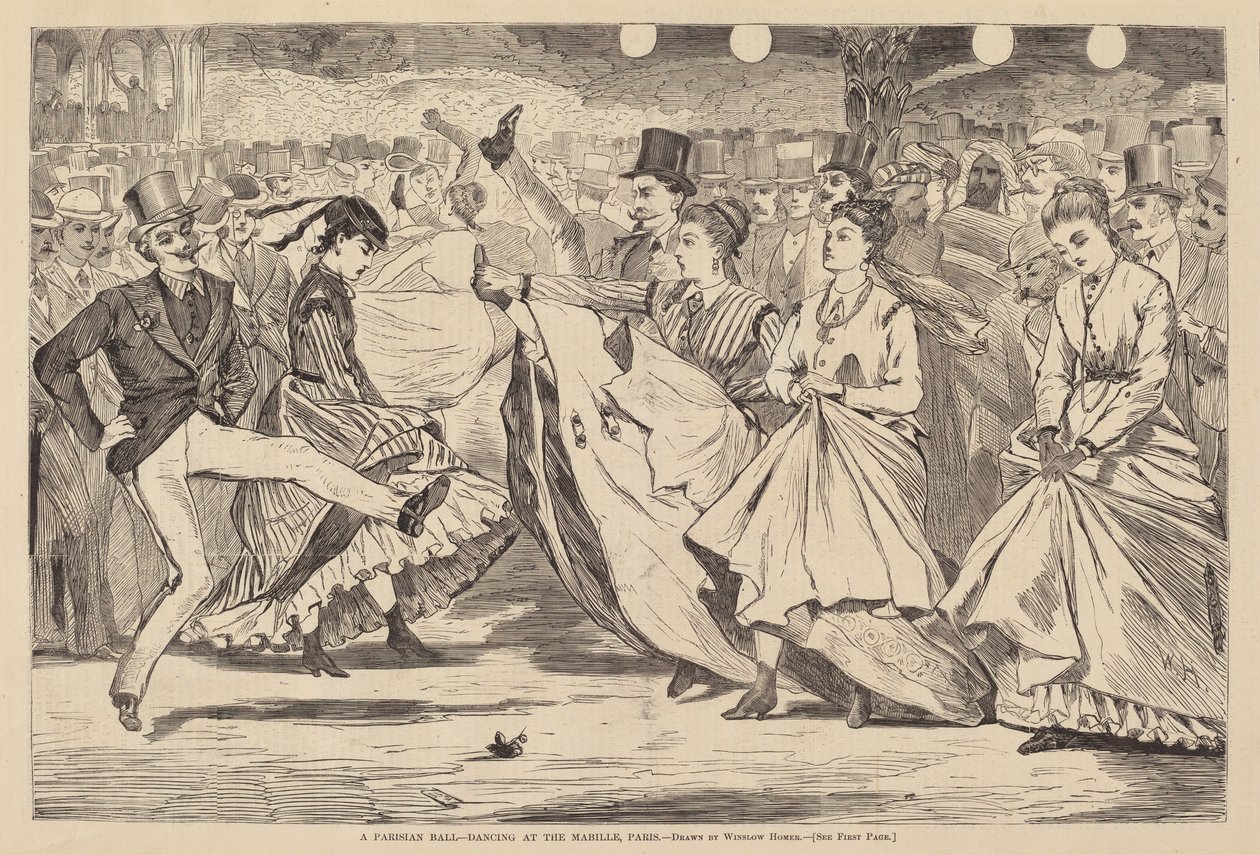 Un bal parisien - Danse au Mabille, Paris - after Winslow Homer