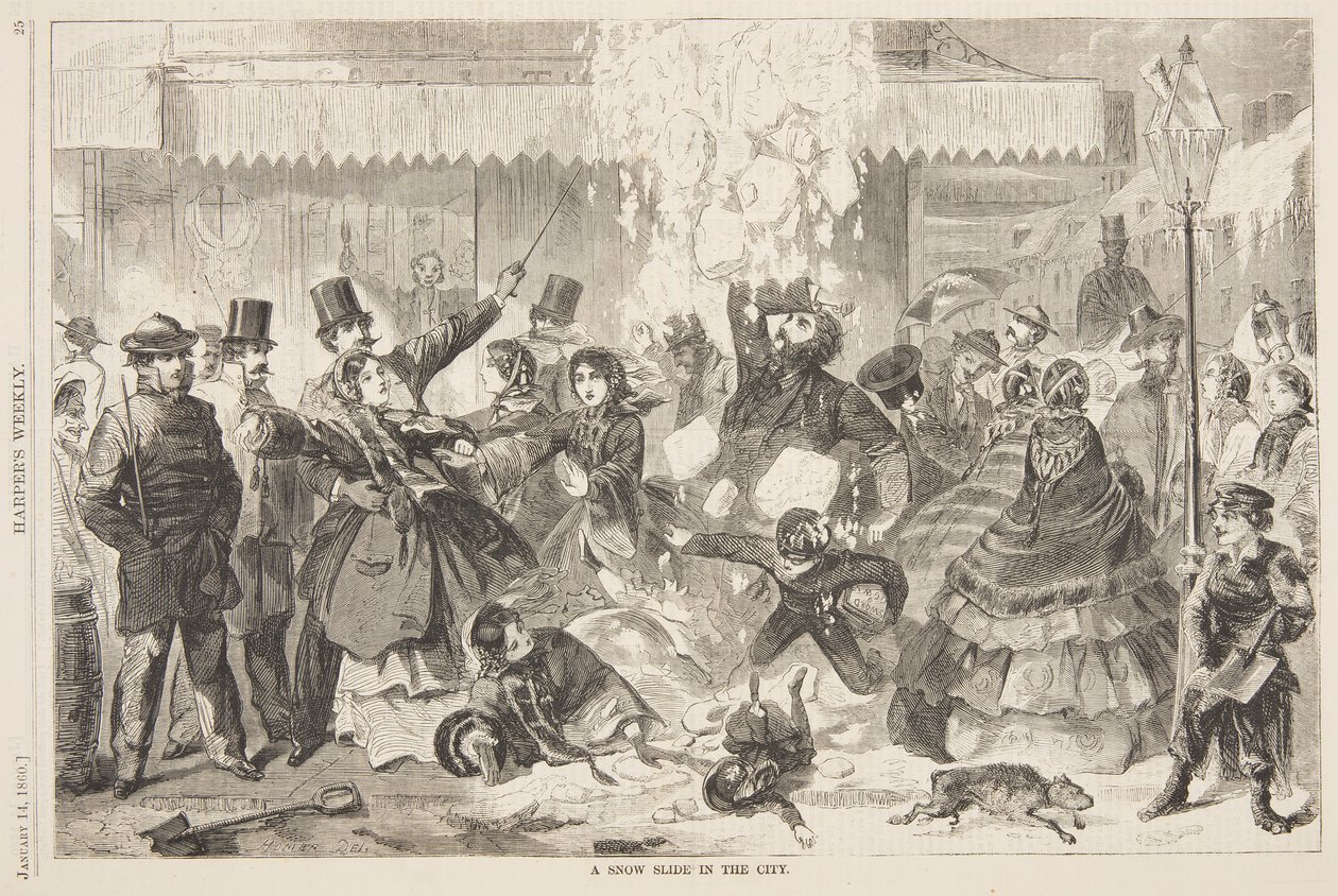 Une avalanche en ville - Winslow Homer