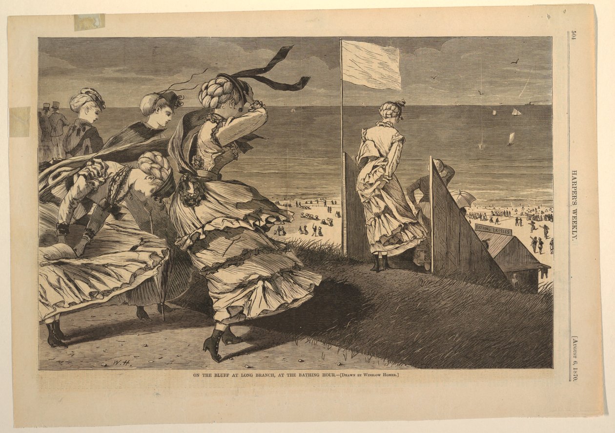 Sur la falaise à Long Branch, à l