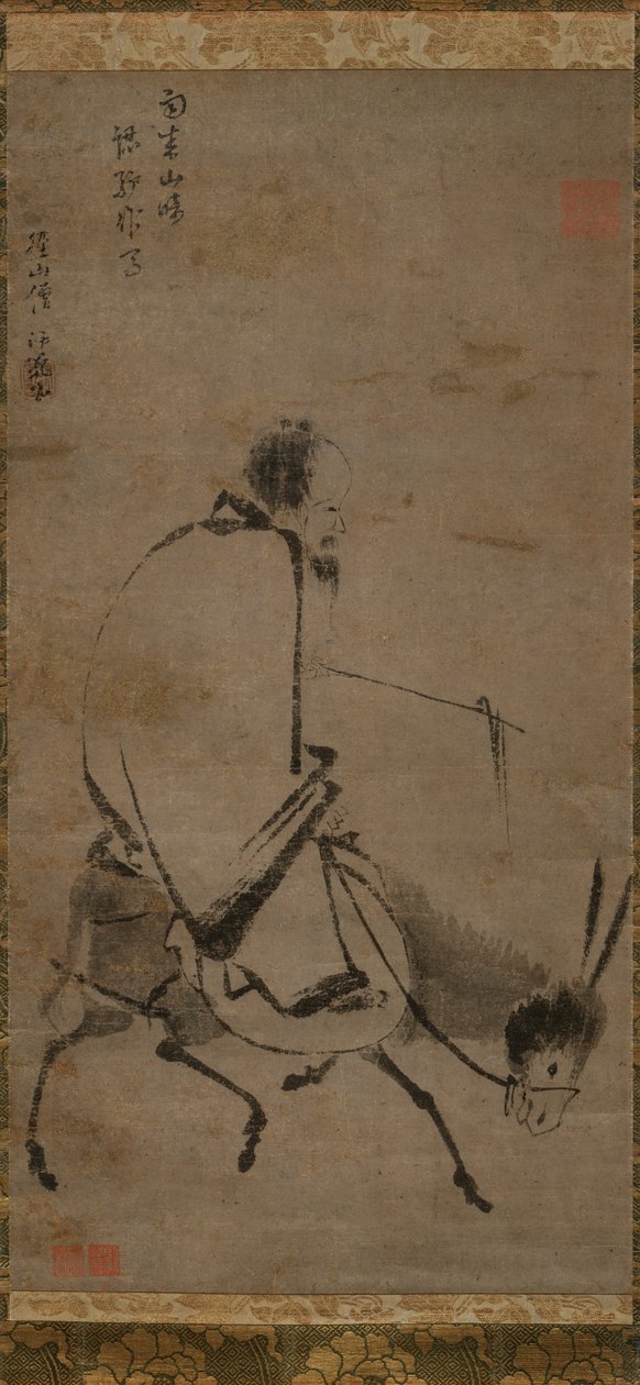 Maître Chan à dos de mule - anonymous 