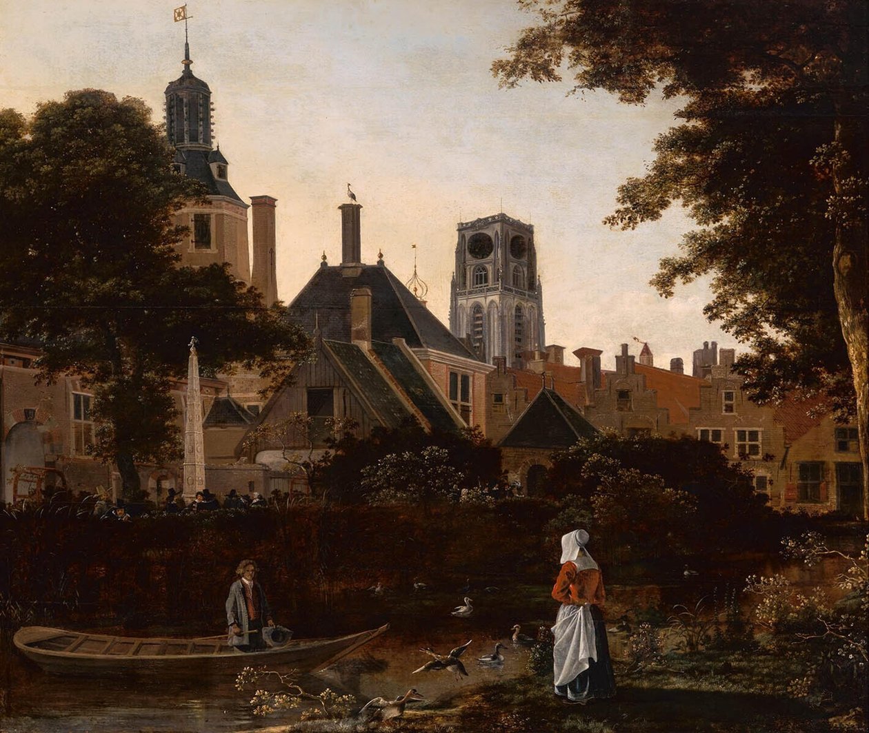 Néerlandais : Stadsgezicht te Rotterdam met de Sint Laurenstoren Vue de Rotterdam, avec la tour de la St. Laurenskerk - anonymous 