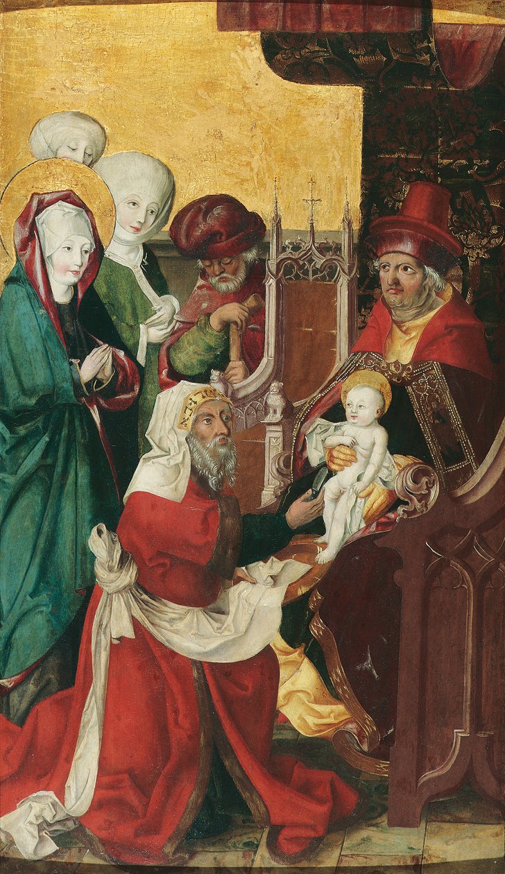 French : Circoncision du Christ (intérieur) ; Marie de la Visitation (extérieur) The circumcision of Christ - anonymous 