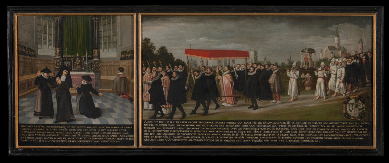Guérison et procession contre la peste en 1604 - anonymous 