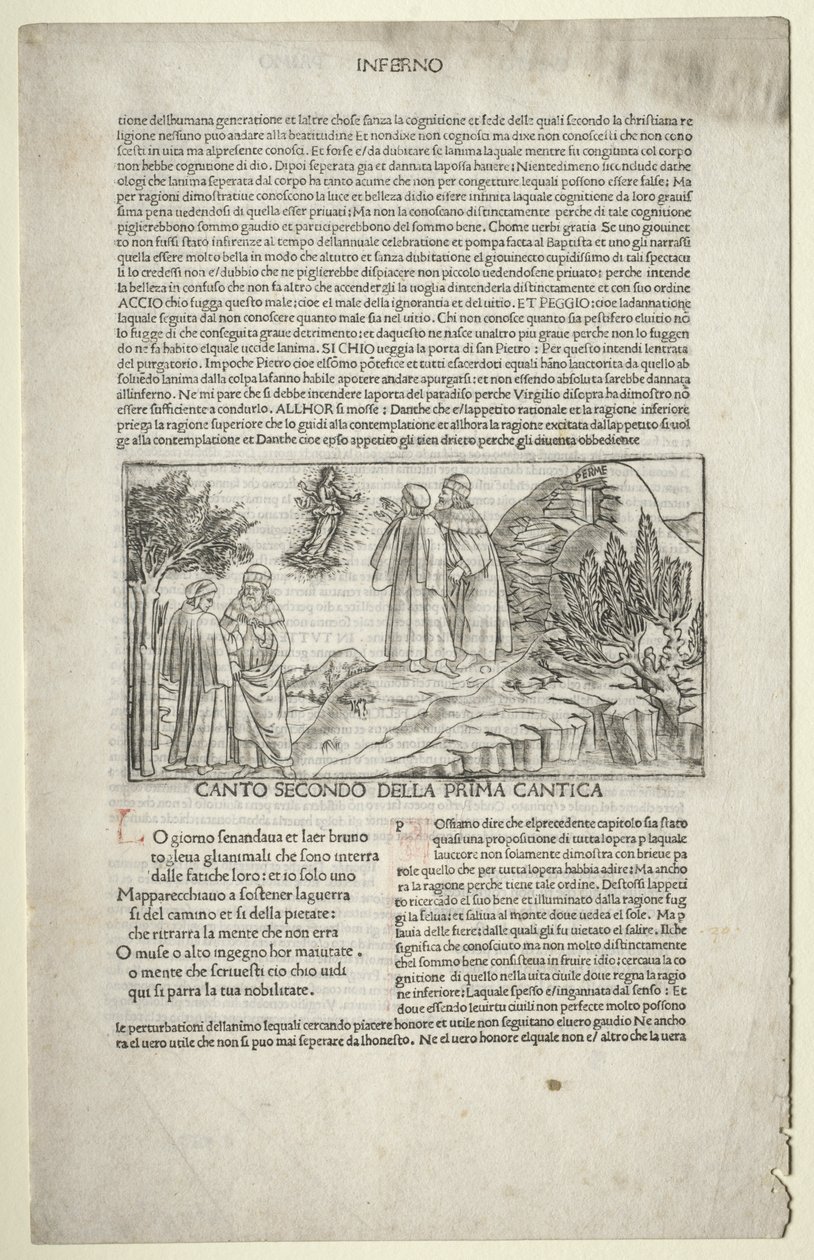 Dante et Virgile avec la vision de Béatrice - attributed to Baccio Baldini (Italian, c. 1436 1487)