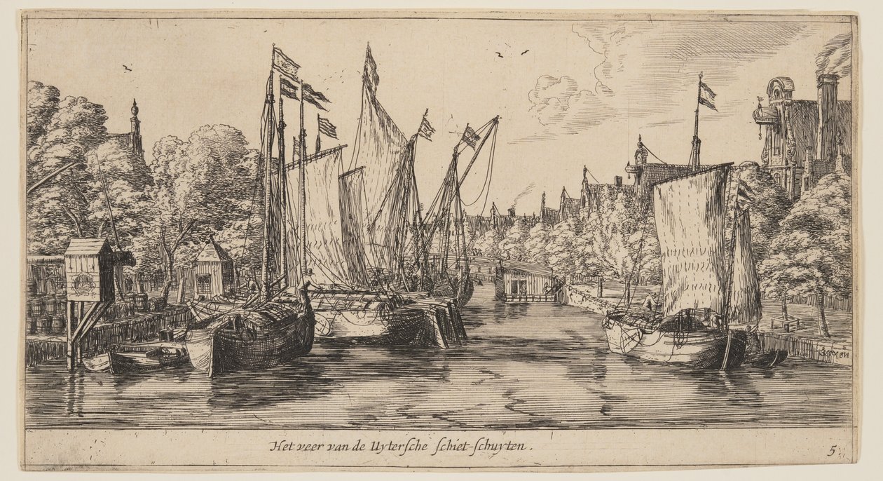 Le ferry Uytersche Schiet-Schuyten, extrait de Vues d