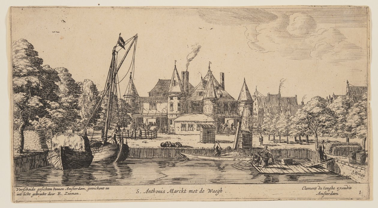 S. Anthonis Marckt met de Waegh, extrait de Vues d
