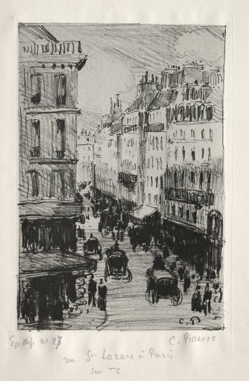 Rue Saint-Lazare, Paris - copy after Augustin Pajou
