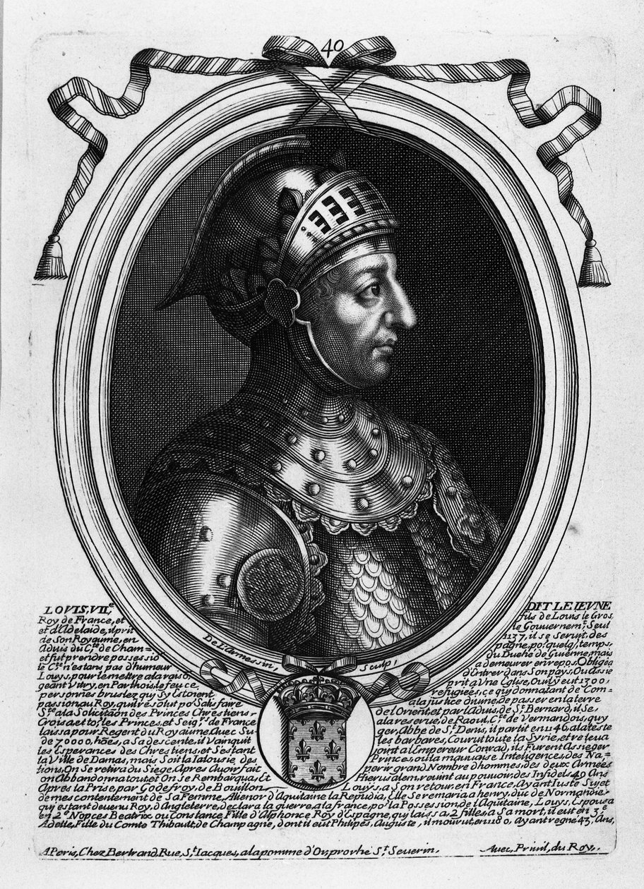 Louis VII le Jeune (c.1120-80) Roi de France, de 