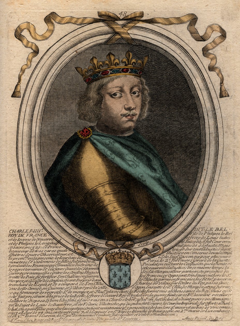 Portrait de Charles IV le Bel (1294-1328), roi de France - Charles IV le 