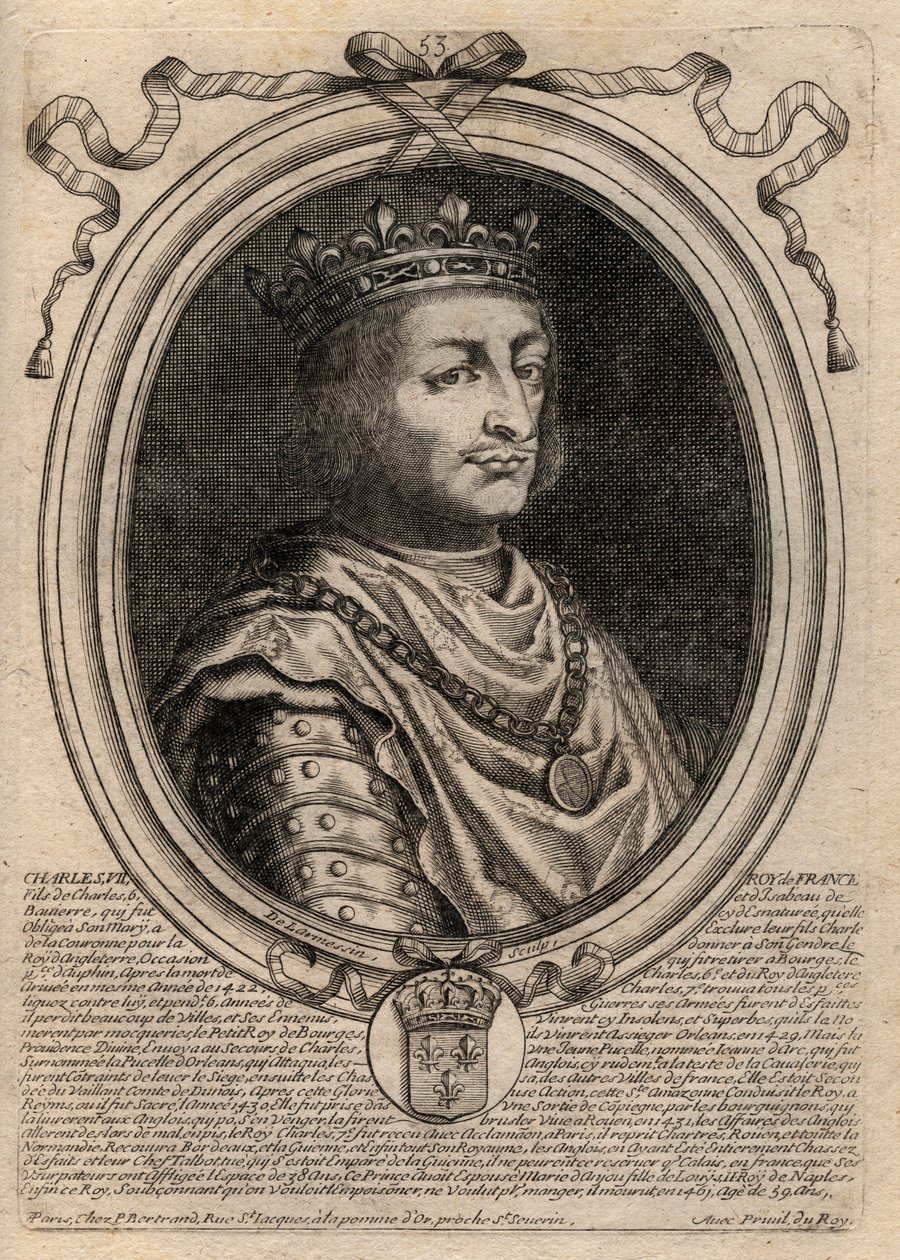 Portrait de Charles VII (1403-1461), roi de France - de Larmessin