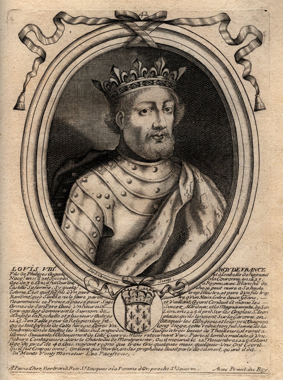 Portrait de Louis VIII (1187-1226), roi de France - de Larmessin