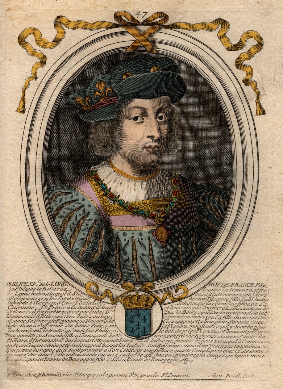 Portrait de Philippe V le Long (1294-1322), roi de France - Philippe V (1294-1322) 