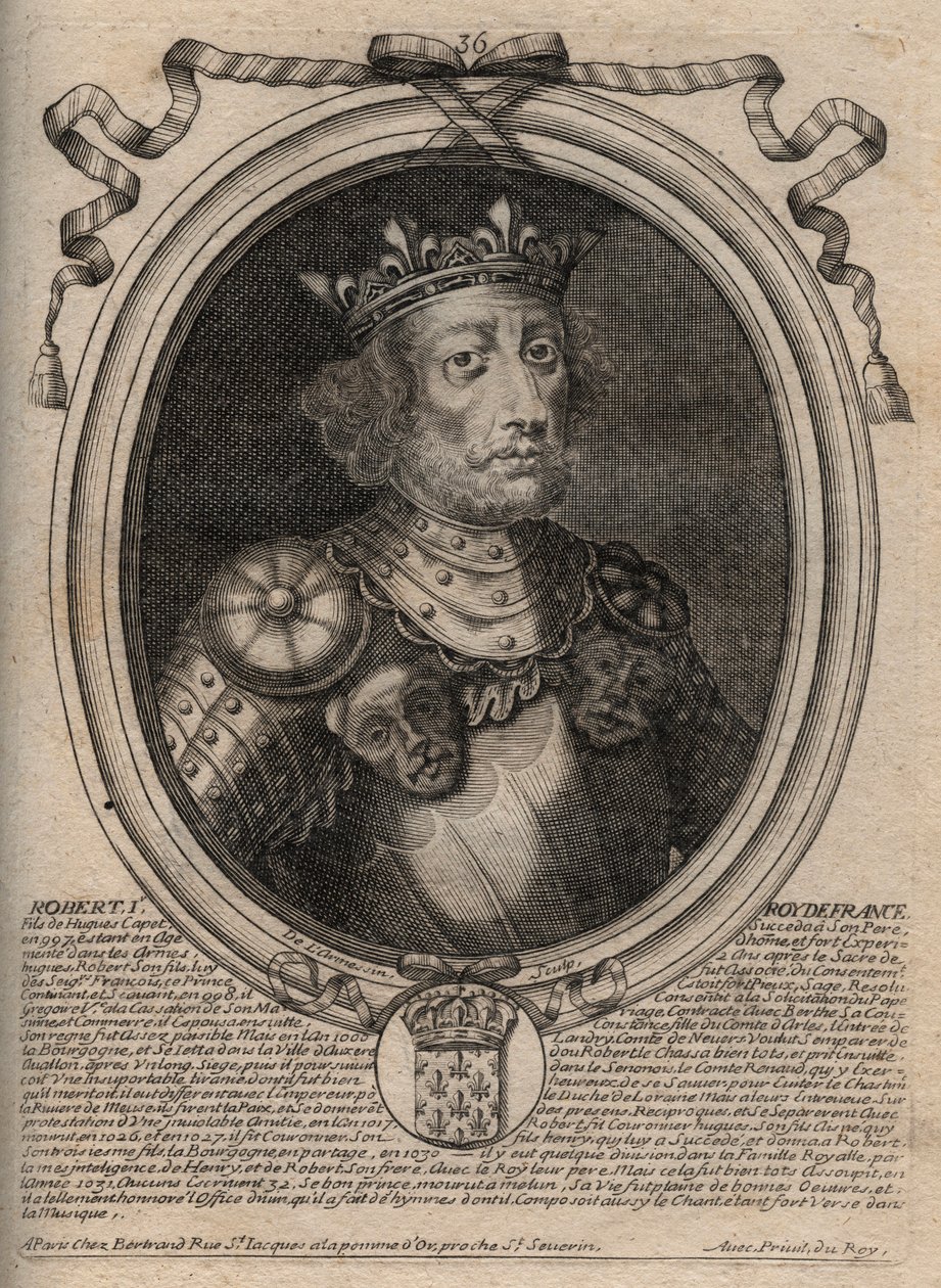 Portrait de Robert II le Pieux (v. 972-1031), roi de France - de Larmessin