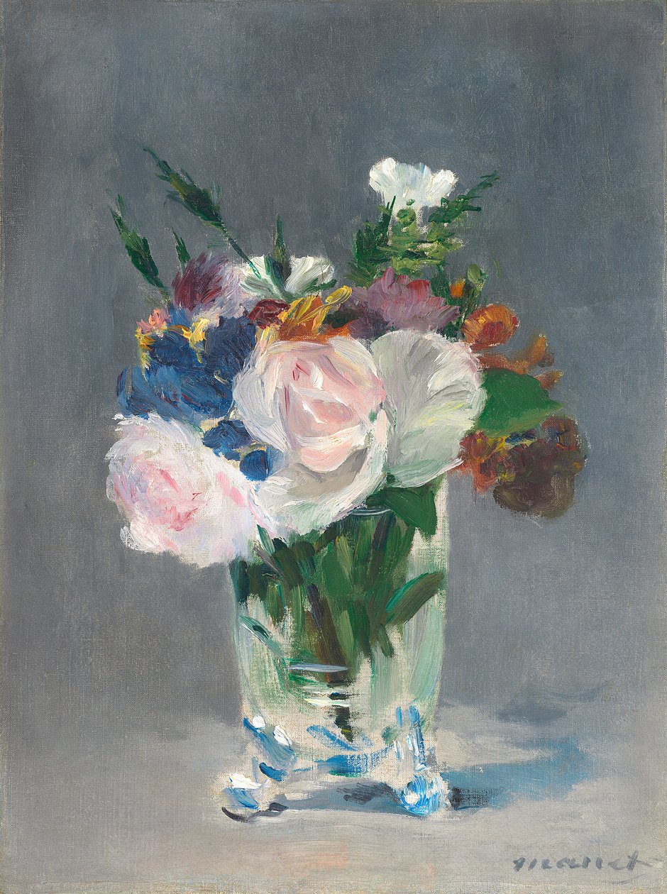 Fleurs dans un vase en cristal, vers 1882 - Édouard Manet