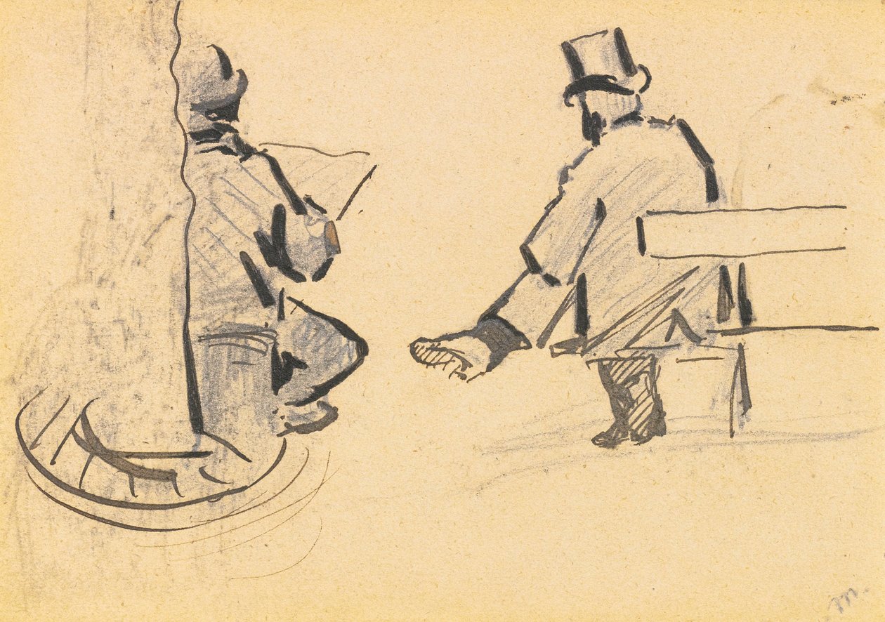 Homme sur un banc - Édouard Manet