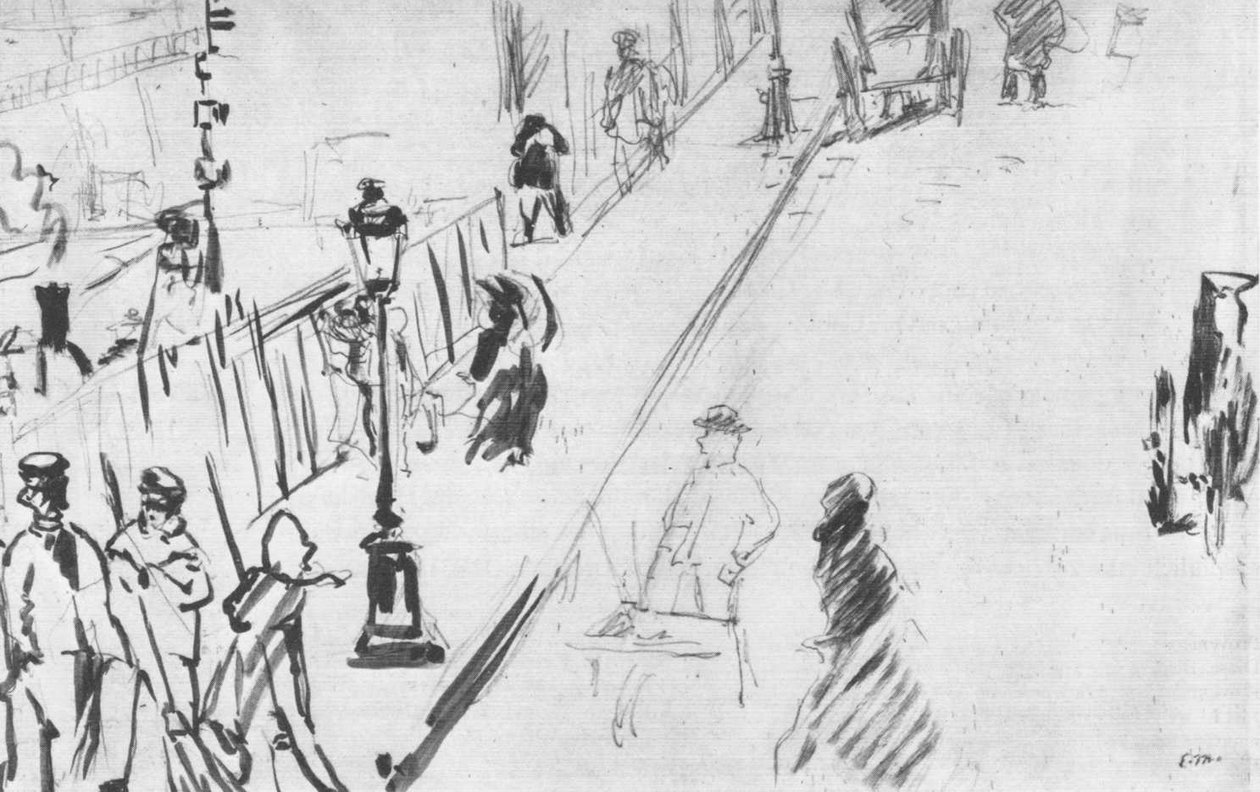 La Rue Mosnier au bec de gaz - Édouard Manet