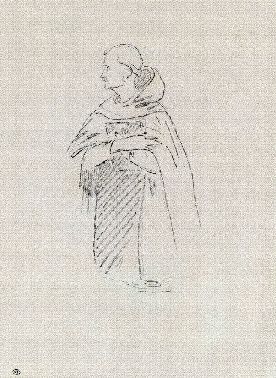 Saint Bernhard agenouillé, tenant un livre - Édouard Manet