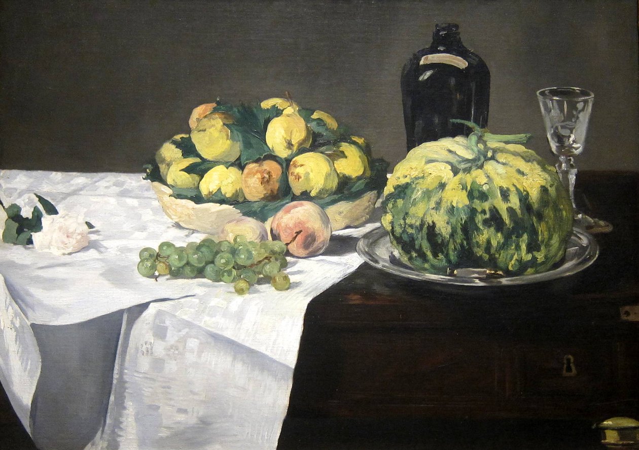 Nature morte avec melon et pêches - Édouard Manet