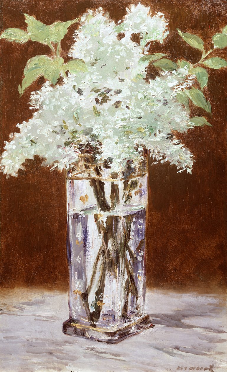 Lilas blanc dans un vase en cristal, 1882 - Édouard Manet