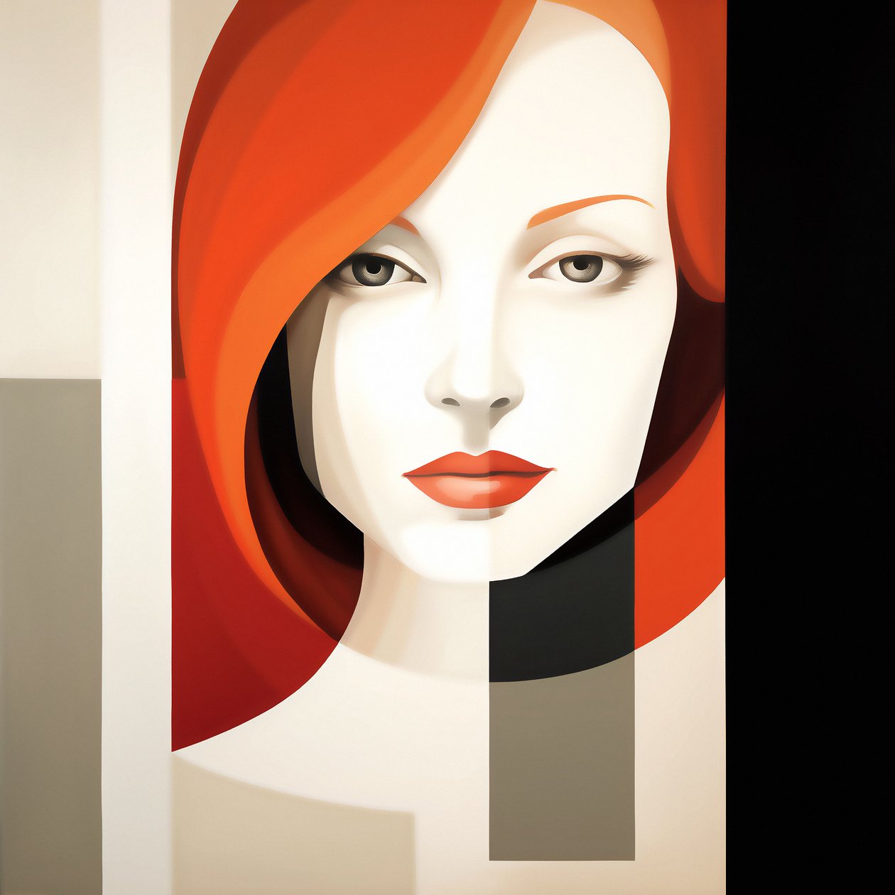Portrait contemporain minimaliste de fille - F. Abderrahim
