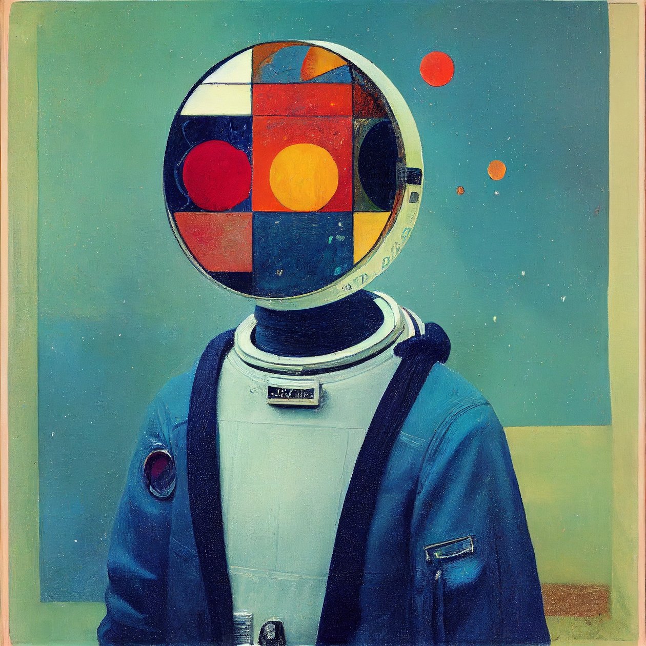 Peinture abstraite, astronaute russe, Art mural | Impressions sur toile - F. Abderrahim