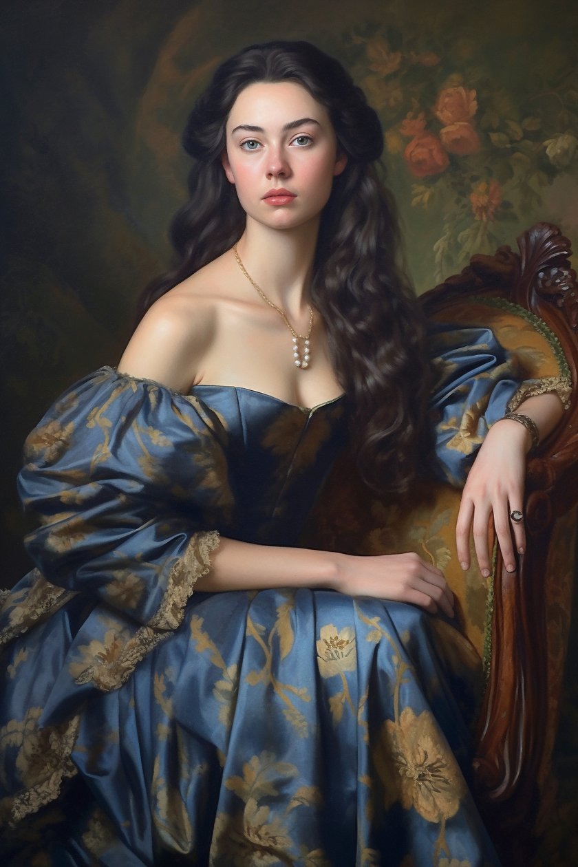 Belle dame, portrait vintage | Impressions sur toile - F. Abderrahim