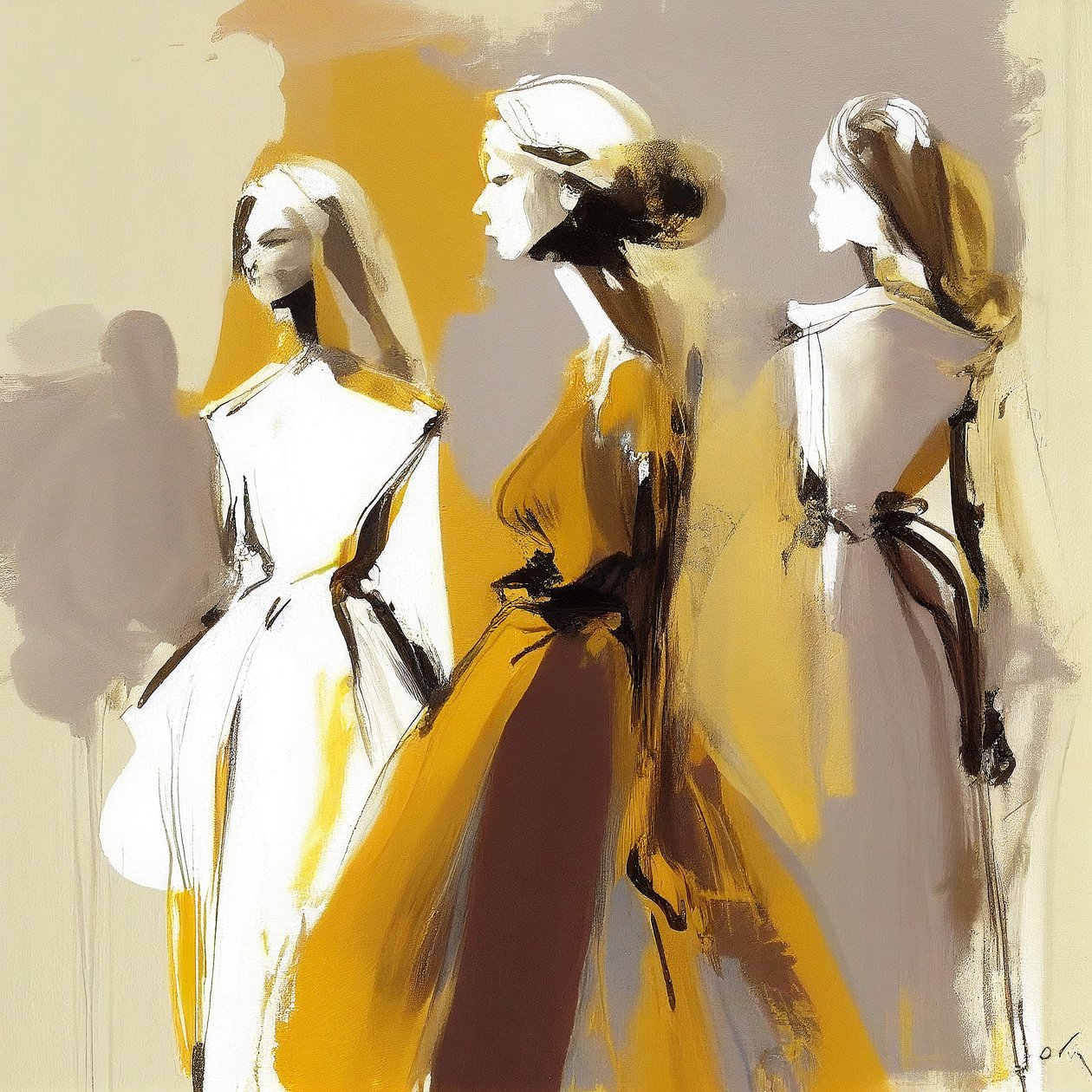Peinture minimaliste, expressionnisme abstrait, femme - F. Abderrahim