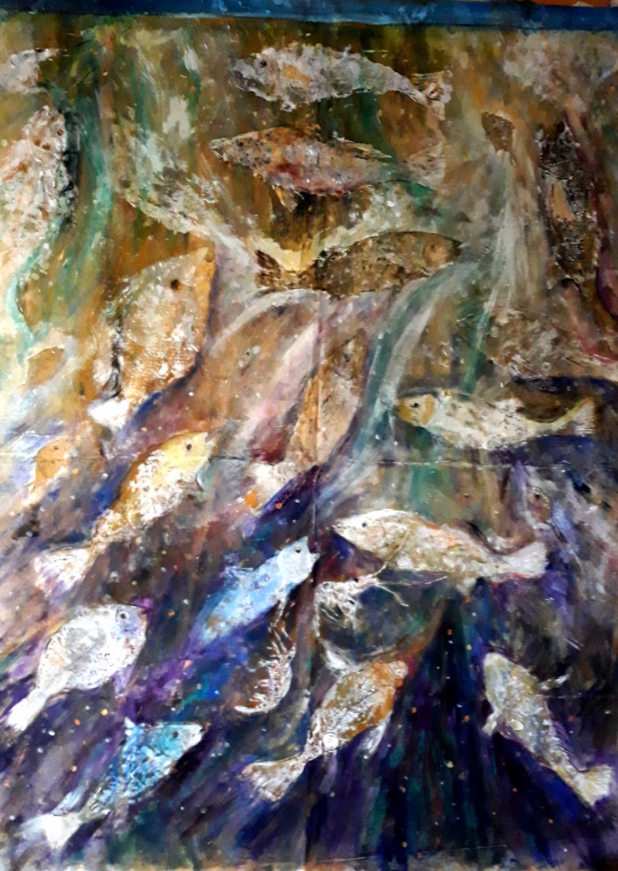 Fish Rising, 2018 | jocasta shakespeare | Estampe d'art