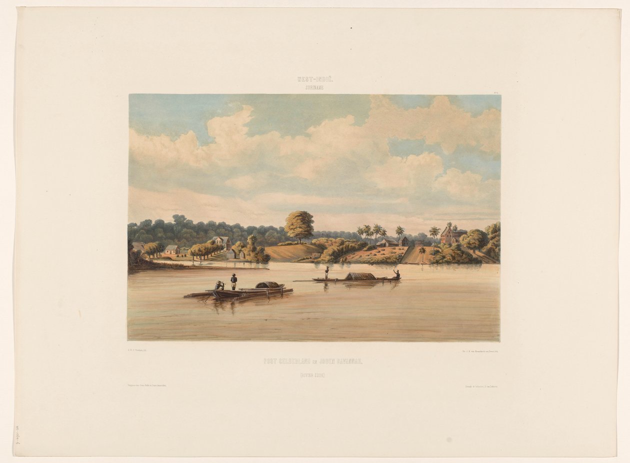 Post Gelderland et Joden Savannah (côté rivière) - jonkheer Jacob Eduard van Heemskerck