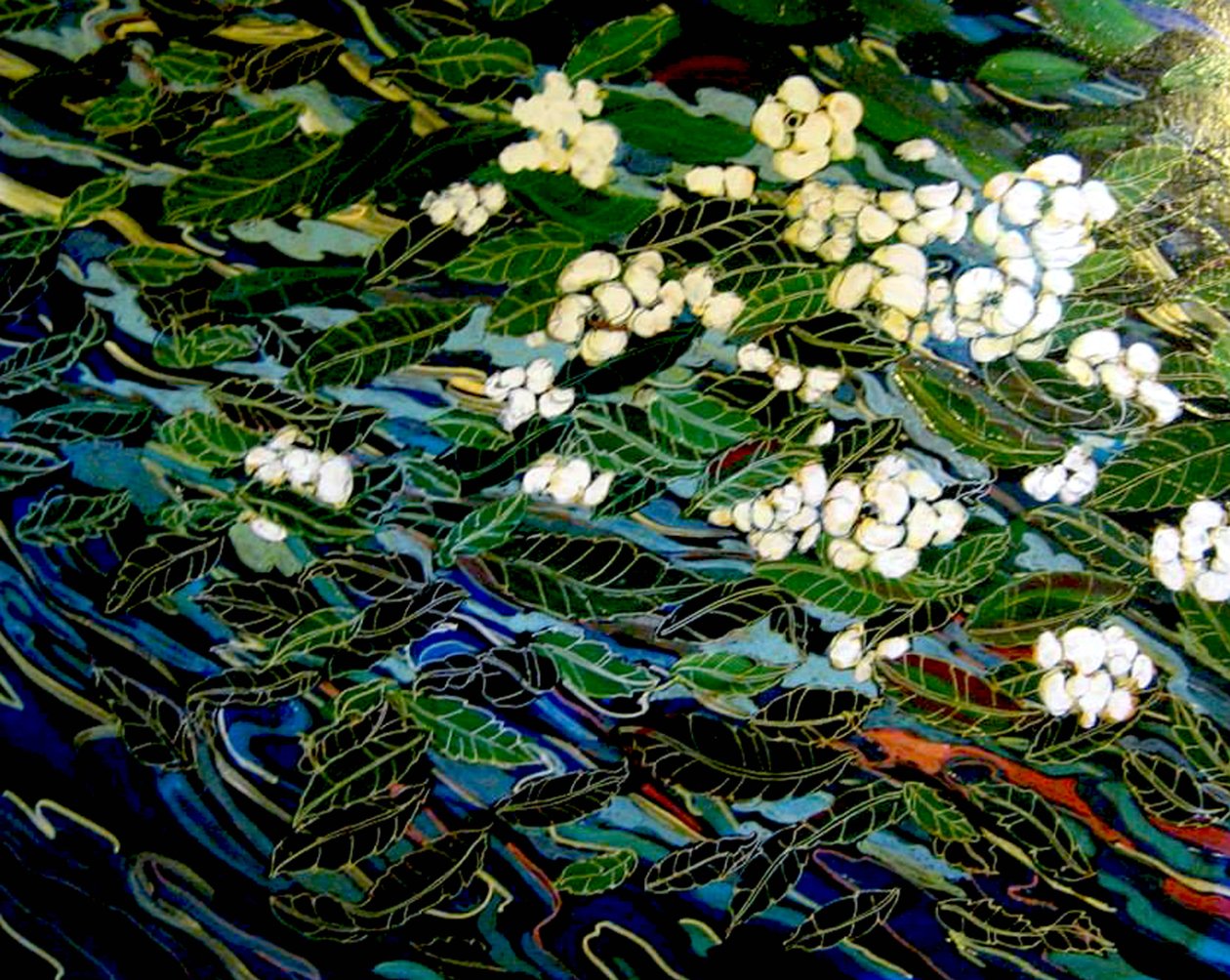 Fleurs dans un ruisseau, 2012 (technique mixte) - linda arthurs
