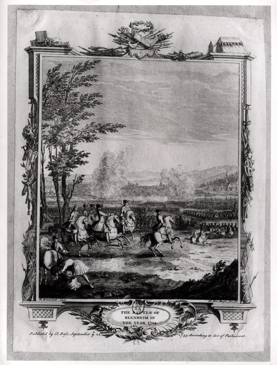La bataille de Blenheim, 13 août 1704, gravée par Claude Dubosc, 1735 - Antoine Benoist or Benoit du Cercle