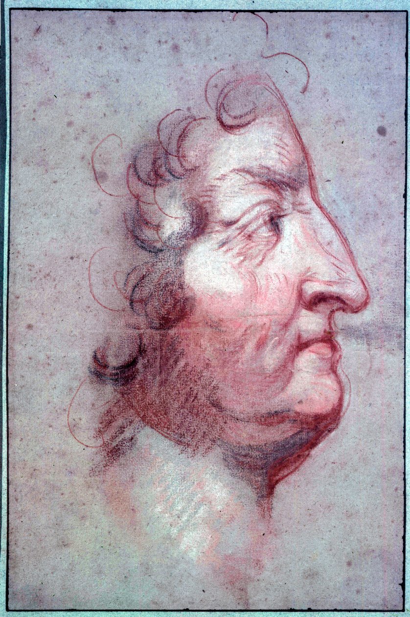 Portrait de profil du roi de France Louis XIV (1638-1715) - or Benoit du Cercle Antoine Benoist