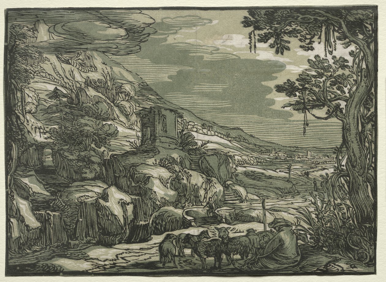 Paysage Arcadien - possibly after Esaias van de Velde