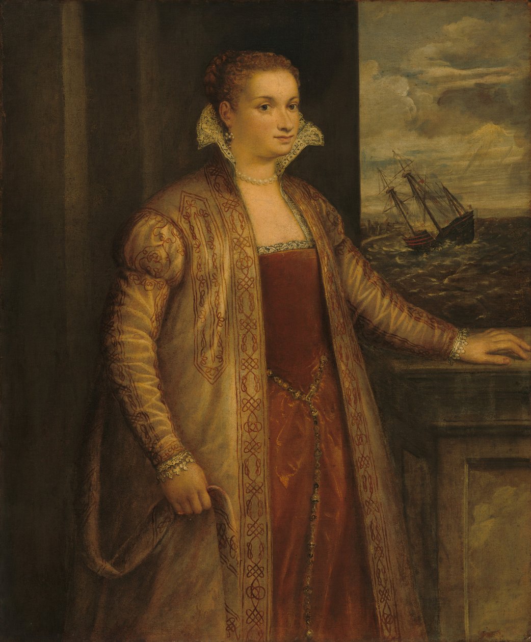Emilia di Spilimbergo - possibly begun by Gian Paolo Pace Assistant of Titian