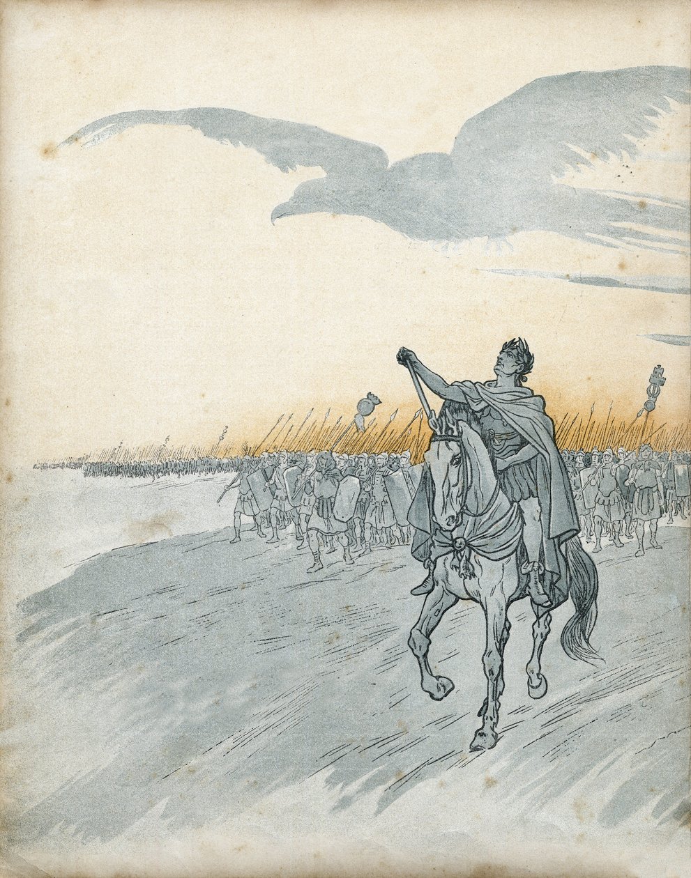 Guerre des Gaules : Caius Julius Caesar (puis Jules César) (100-44 av. J.-C.) et son armée envahissent la Gaule. L