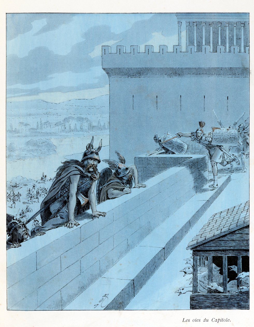 Illustration du livre « A la gloire des bêtes »: Les oies du Capitole - pseudonym for Onfray de Breville Jacques Job