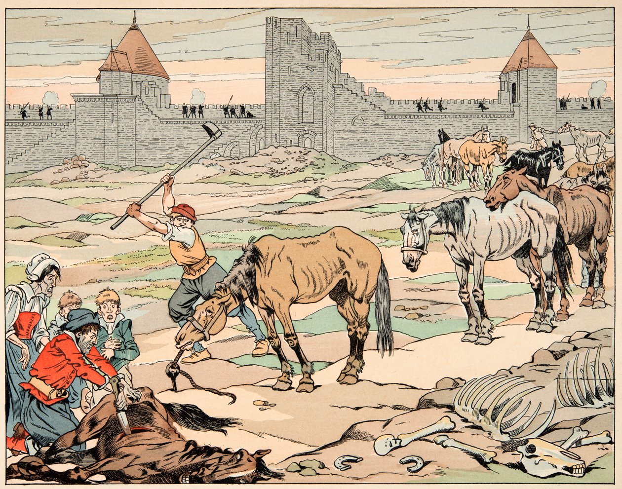 Les Parisiens affamés abattent leurs chevaux - pseudonym for Onfray de Breville Jacques Job