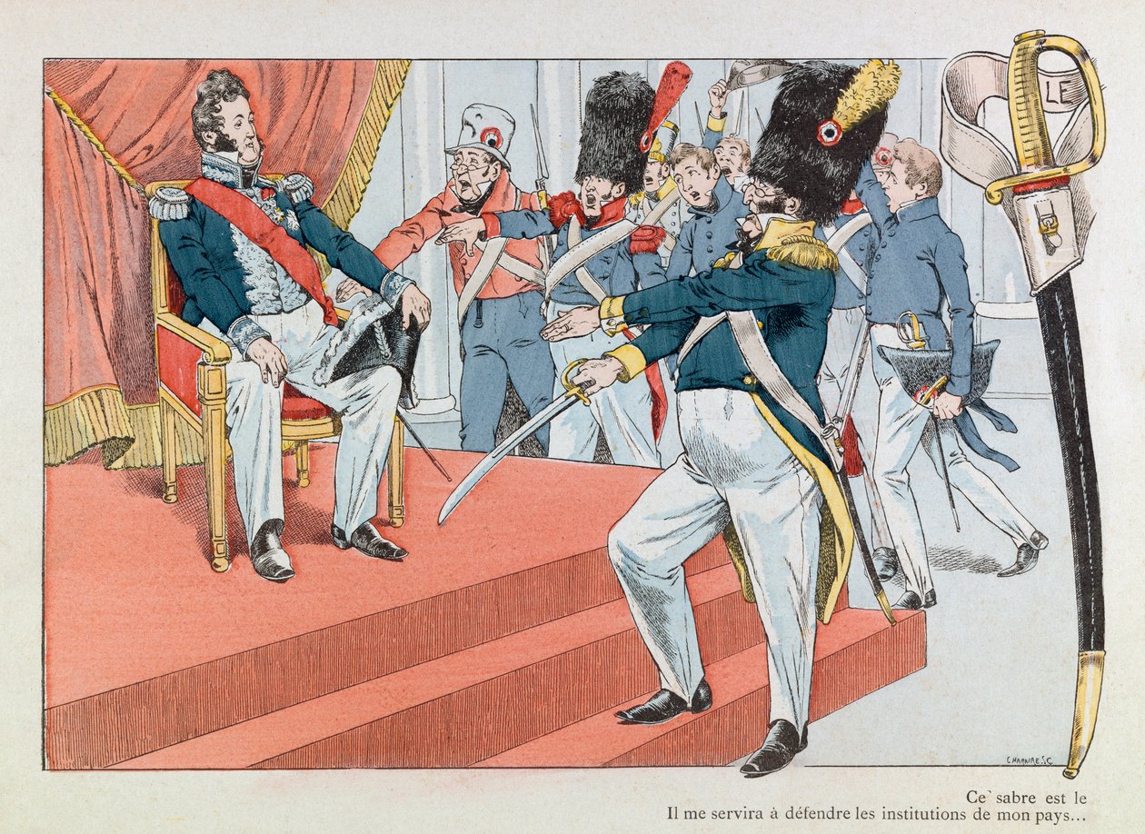 Illustration du livre « Les épées de France » : Louis Philippe sur le trône - pseudonym for Onfray de Breville Jacques Job