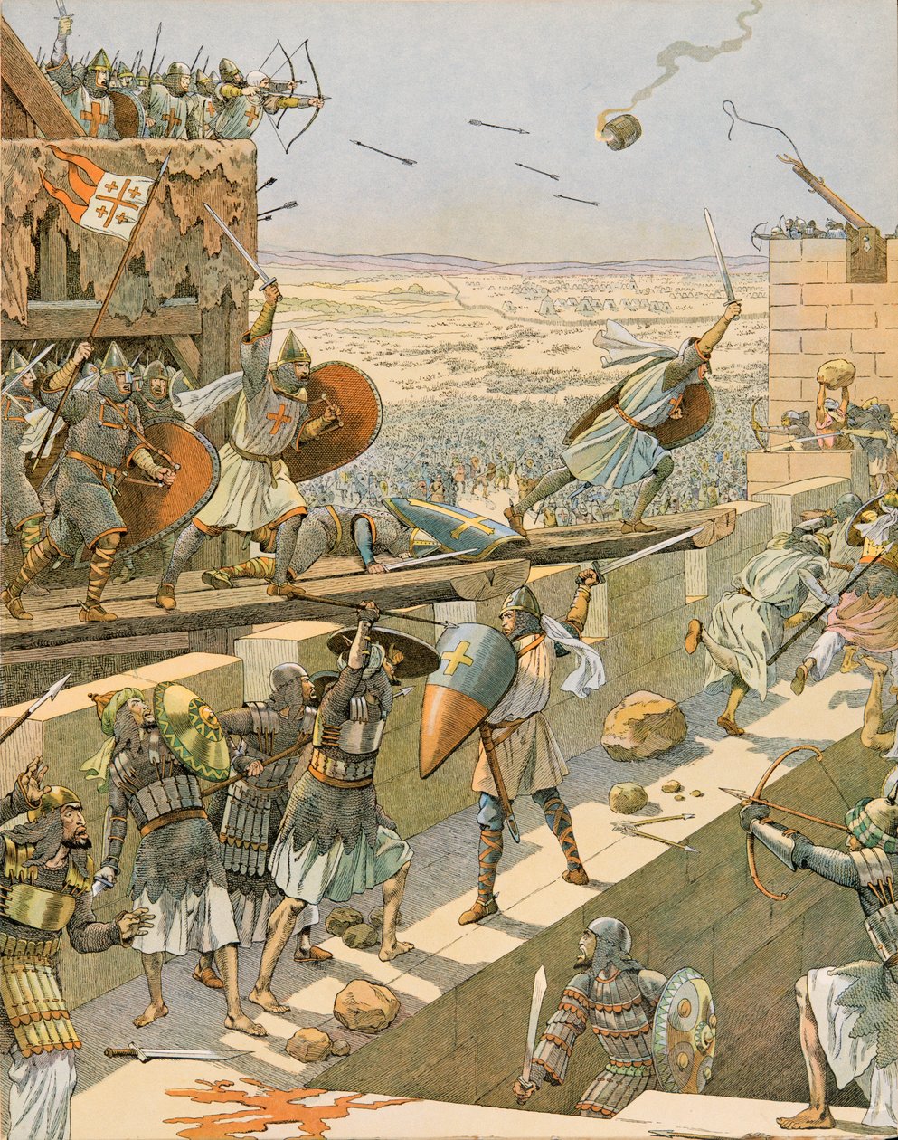 Histoire de la Belgique : Englebert et Lietaud de Tournai, croisés tournaisiens, ont pris d