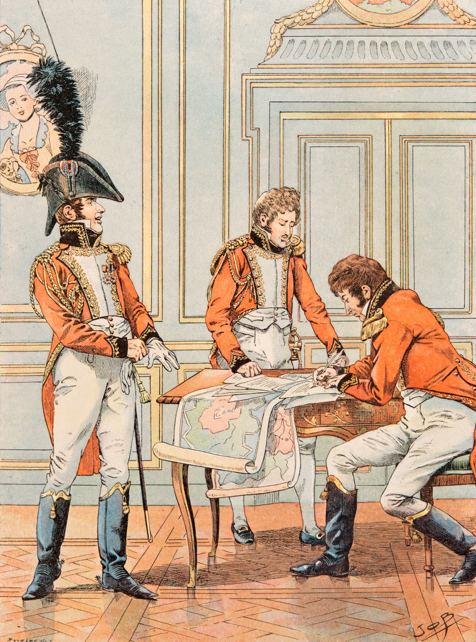 Jacques Marie Gaston Onfroy de Breville dit JOB (1858-1931) - Tenue des troupes françaises en tout temps : Aide de camp du vice-connétable Louis Alexandre Berthier (1753-1815), Prince de Neuchâtel, Major Général, Collection privée - pseudonym for Onfray de Breville Jacques Job