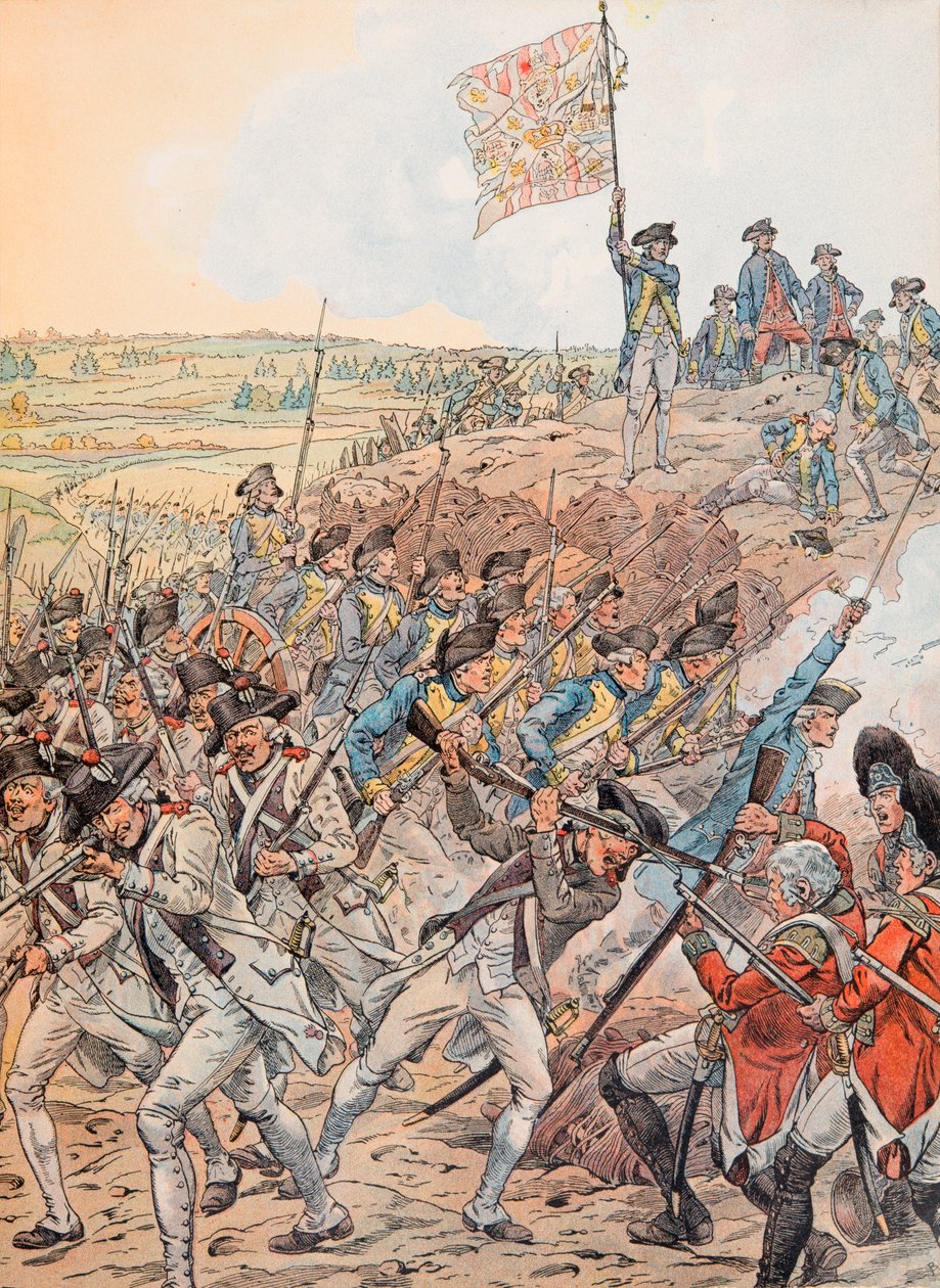 Jacques Marie Gaston Onfroy de Bréville dit JOB (1858-1931) - Les Français pendant la bataille de Yorktown en octobre 1781 pendant la guerre d